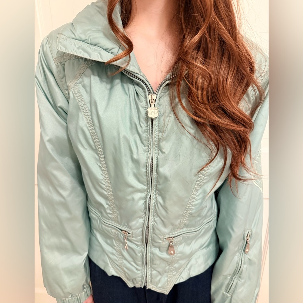 Vintage Women's Kaelin Skiing Finesse Mint Green Jacket Coat